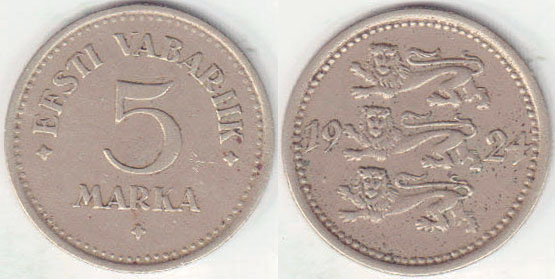 1924 Estonia 5 Marka A001922